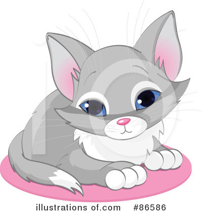 Royalty-Free (RF) Kitten Clipart Illustration by Pushkin - Stock Sample #86586