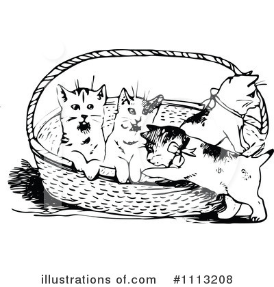 Royalty-Free (RF) Kittens Clipart Illustration by Prawny Vintage - Stock Sample #1113208