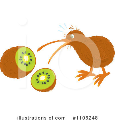 Royalty-Free (RF) Kiwi Bird Clipart Illustration by Alex Bannykh - Stock Sample #1106248