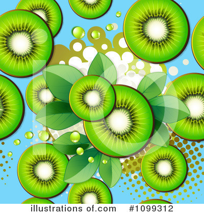 Royalty-Free (RF) Kiwi Fruit Clipart Illustration by merlinul - Stock Sample #1099312