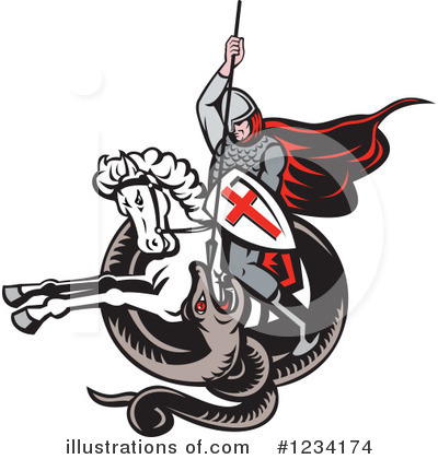 Royalty-Free (RF) Knight Clipart Illustration by patrimonio - Stock Sample #1234174