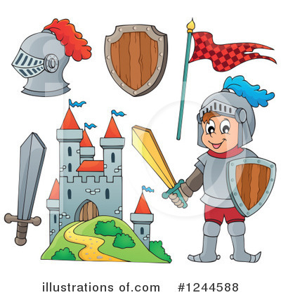 Royalty-Free (RF) Knight Clipart Illustration by visekart - Stock Sample #1244588