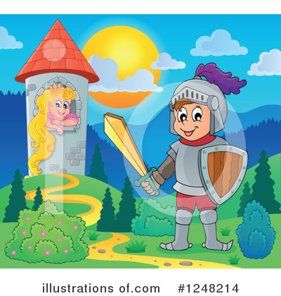 Royalty-Free (RF) Knight Clipart Illustration by visekart - Stock Sample #1248214