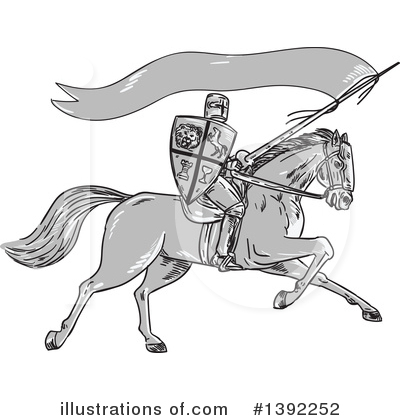 Royalty-Free (RF) Knight Clipart Illustration by patrimonio - Stock Sample #1392252