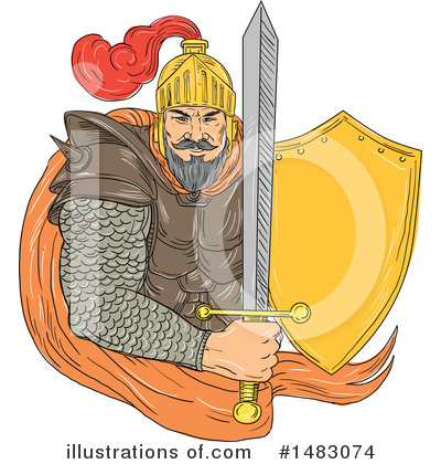 Royalty-Free (RF) Knight Clipart Illustration by patrimonio - Stock Sample #1483074