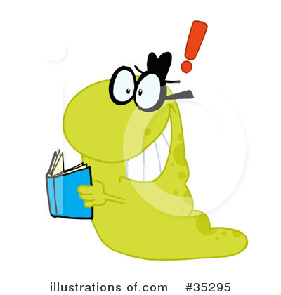 Book Worm Clipart #35295 by Hit Toon