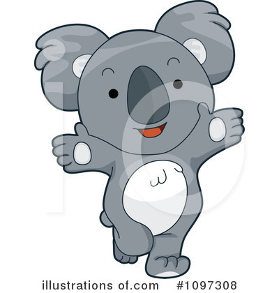 Royalty-Free (RF) Koala Clipart Illustration by BNP Design Studio - Stock Sample #1097308