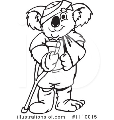 Royalty-Free (RF) Koala Clipart Illustration by Dennis Holmes Designs - Stock Sample #1110015