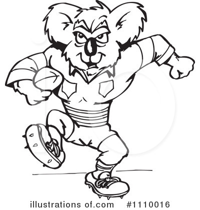 Rugby Clipart #1110016 by Dennis Holmes Designs