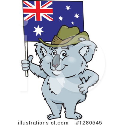Royalty-Free (RF) Koala Clipart Illustration by Dennis Holmes Designs - Stock Sample #1280545