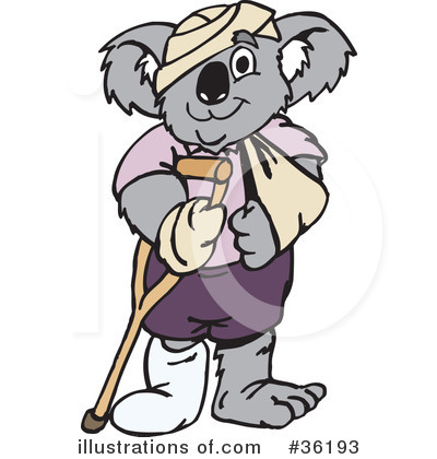 Royalty-Free (RF) Koala Clipart Illustration by Dennis Holmes Designs - Stock Sample #36193