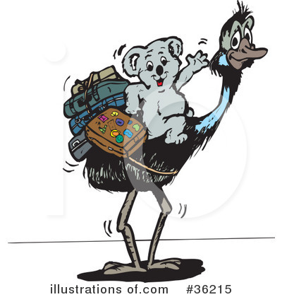 Royalty-Free (RF) Koala Clipart Illustration by Dennis Holmes Designs - Stock Sample #36215