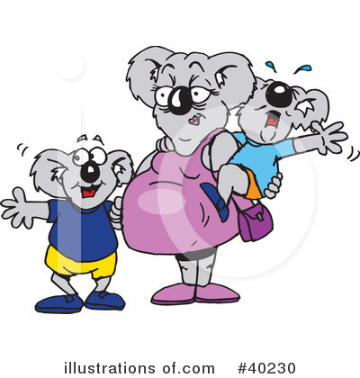 Royalty-Free (RF) Koala Clipart Illustration by Dennis Holmes Designs - Stock Sample #40230