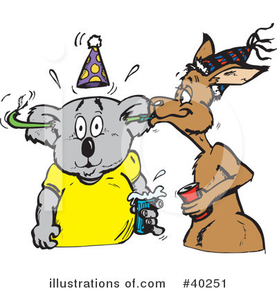 Royalty-Free (RF) Koala Clipart Illustration by Dennis Holmes Designs - Stock Sample #40251