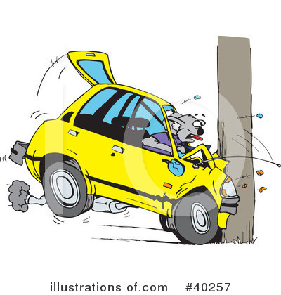 Car Wreck Clipart #40257 by Dennis Holmes Designs