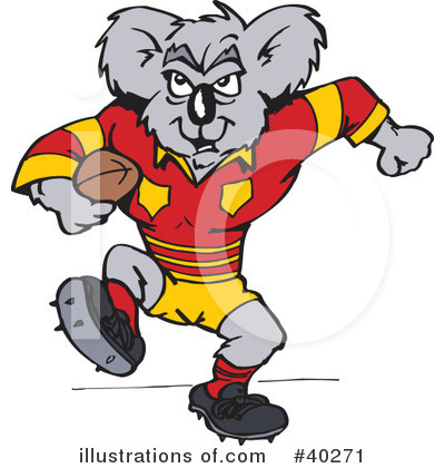 Rugby Clipart #40271 by Dennis Holmes Designs