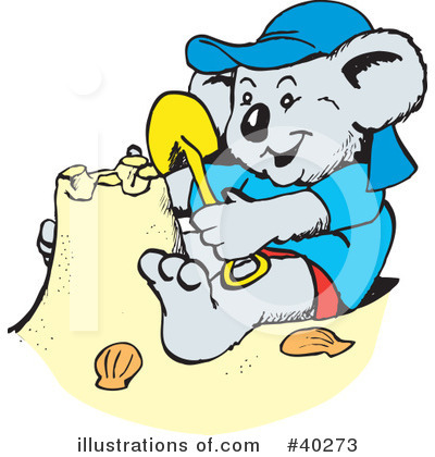 Royalty-Free (RF) Koala Clipart Illustration by Dennis Holmes Designs - Stock Sample #40273