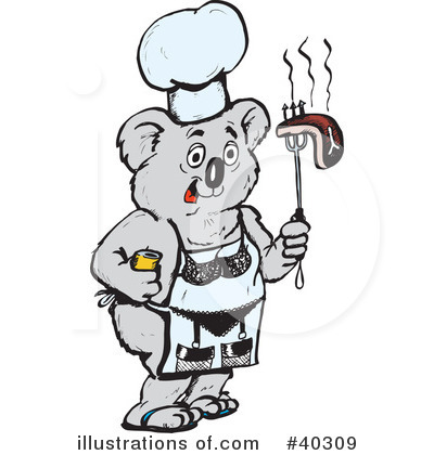 Royalty-Free (RF) Koala Clipart Illustration by Dennis Holmes Designs - Stock Sample #40309