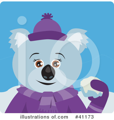 Royalty-Free (RF) Koala Clipart Illustration by Dennis Holmes Designs - Stock Sample #41173