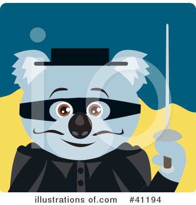 Royalty-Free (RF) Koala Clipart Illustration by Dennis Holmes Designs - Stock Sample #41194
