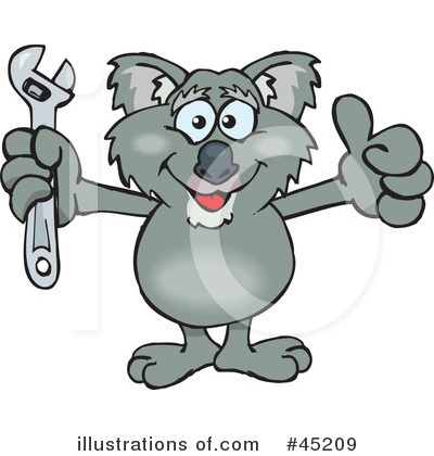 Koala Clipart #45209 by Dennis Holmes Designs