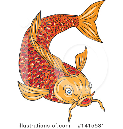 Koi Fish Clipart #1415531 by patrimonio