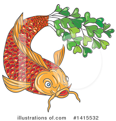Koi Fish Clipart #1415532 by patrimonio