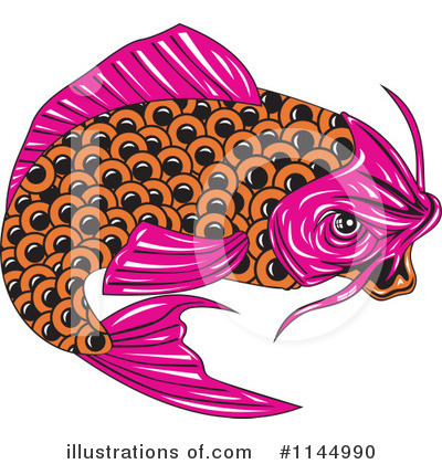 Royalty-Free (RF) Koi Fish Clipart Illustration by patrimonio - Stock Sample #1144990