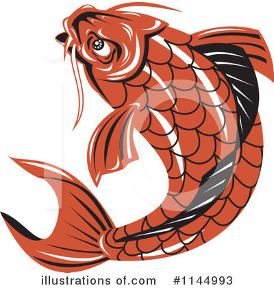Royalty-Free (RF) Koi Fish Clipart Illustration by patrimonio - Stock Sample #1144993