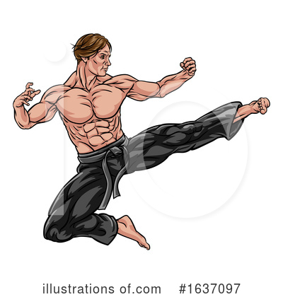 Taekwondo Clipart #1637097 by AtStockIllustration