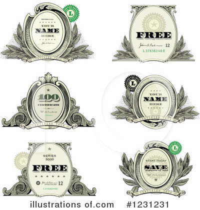Royalty-Free (RF) Label Clipart Illustration by BestVector - Stock Sample #1231231