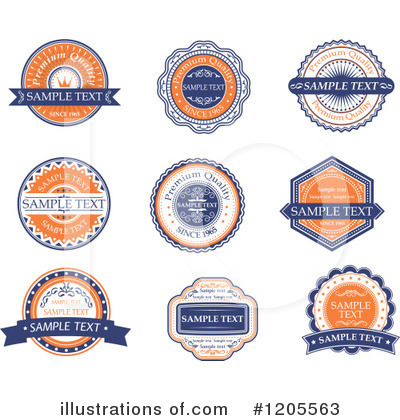 Royalty-Free (RF) Labels Clipart Illustration by Vector Tradition SM - Stock Sample #1205563