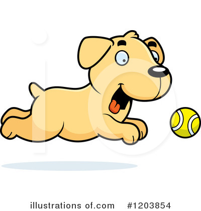 Yellow Labrador Clipart #1203854 by Cory Thoman