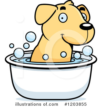 Yellow Labrador Clipart #1203855 by Cory Thoman