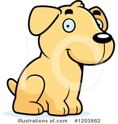 Yellow Lab Clipart #1203862 by Cory Thoman