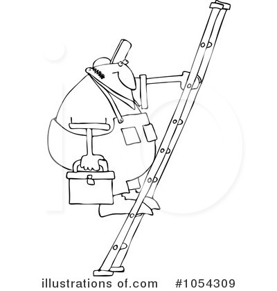 Royalty-Free (RF) Ladder Clipart Illustration by djart - Stock Sample #1054309