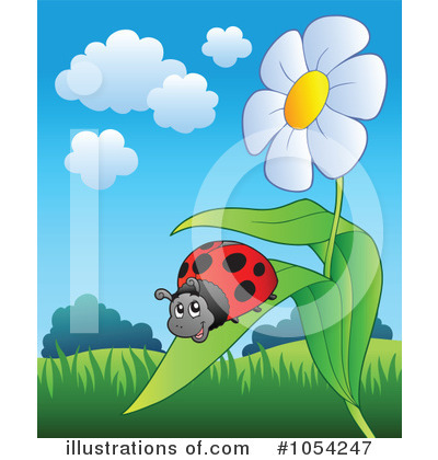 Royalty-Free (RF) Ladybug Clipart Illustration by visekart - Stock Sample #1054247