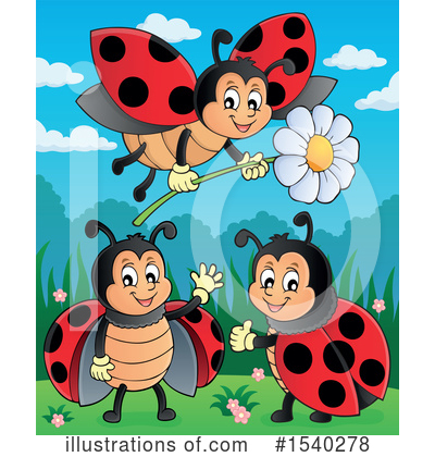 Royalty-Free (RF) Ladybug Clipart Illustration by visekart - Stock Sample #1540278