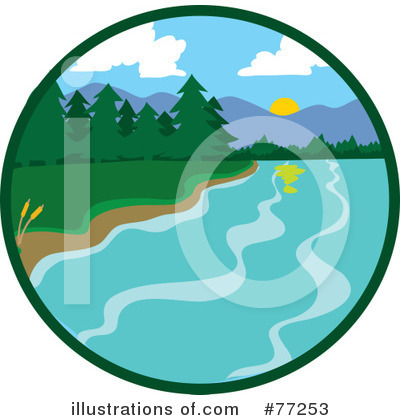 Royalty-Free (RF) Lake Clipart Illustration by Rosie Piter - Stock Sample #77253