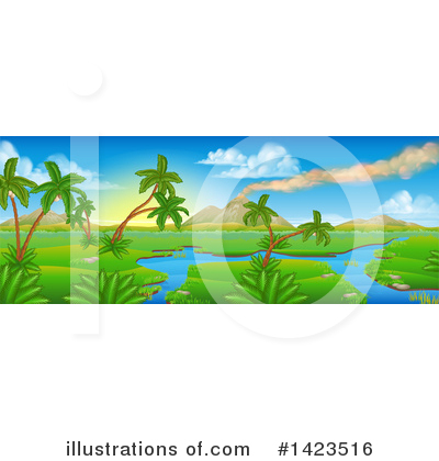 Royalty-Free (RF) Landscape Clipart Illustration by AtStockIllustration - Stock Sample #1423516