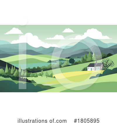 Mountains Clipart #1805895 by AtStockIllustration