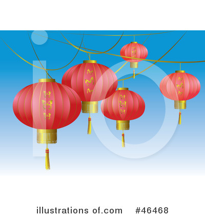 Chinese Lantern Clipart #46468 by Eugene