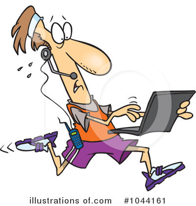 Royalty-Free (RF) Laptop Clipart Illustration by toonaday - Stock Sample #1044161