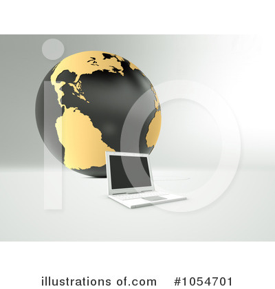 Royalty-Free (RF) Laptop Clipart Illustration by chrisroll - Stock Sample #1054701