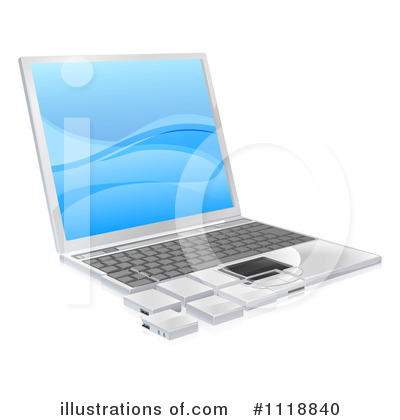 Royalty-Free (RF) Laptop Clipart Illustration by AtStockIllustration - Stock Sample #1118840