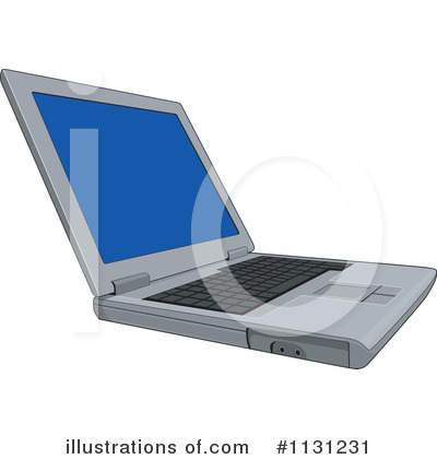 Royalty-Free (RF) Laptop Clipart Illustration by patrimonio - Stock Sample #1131231