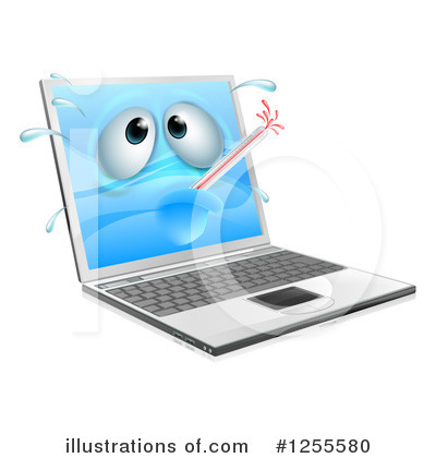 Royalty-Free (RF) Laptop Clipart Illustration by AtStockIllustration - Stock Sample #1255580