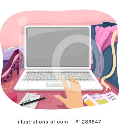 Royalty-Free (RF) Laptop Clipart Illustration by BNP Design Studio - Stock Sample #1286847