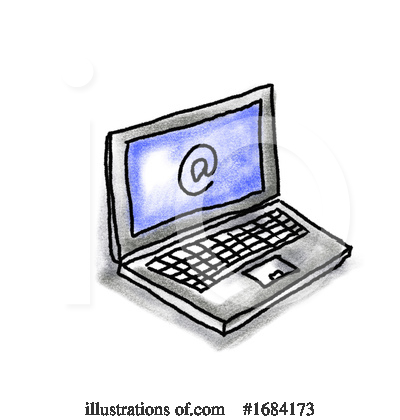 Royalty-Free (RF) Laptop Clipart Illustration by patrimonio - Stock Sample #1684173
