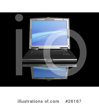 Royalty-Free (RF) Laptop Clipart Illustration by KJ Pargeter - Stock Sample #26167
